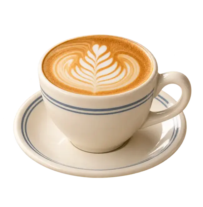 Flat white coffee from Rock ’n’ Rolls Diner in Braemar