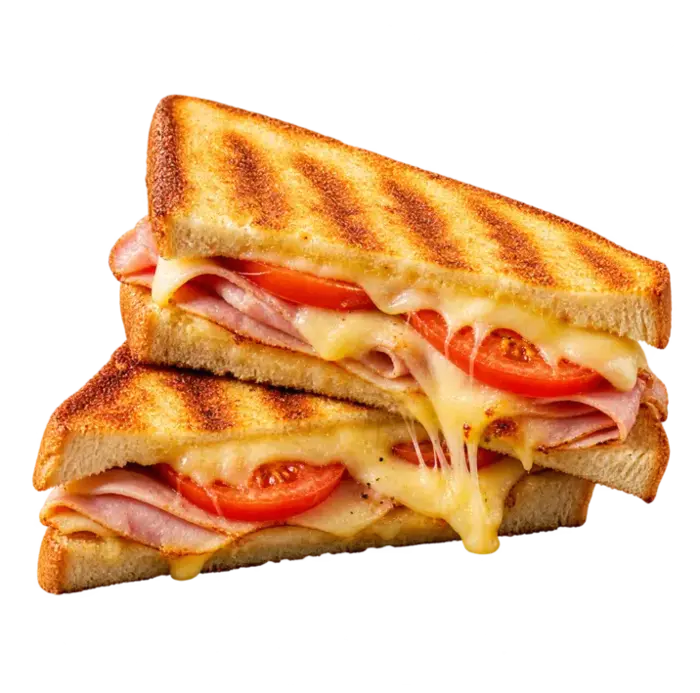 Ham, cheese and tomato toastie from Rock ’n’ Rolls Diner in Braemar